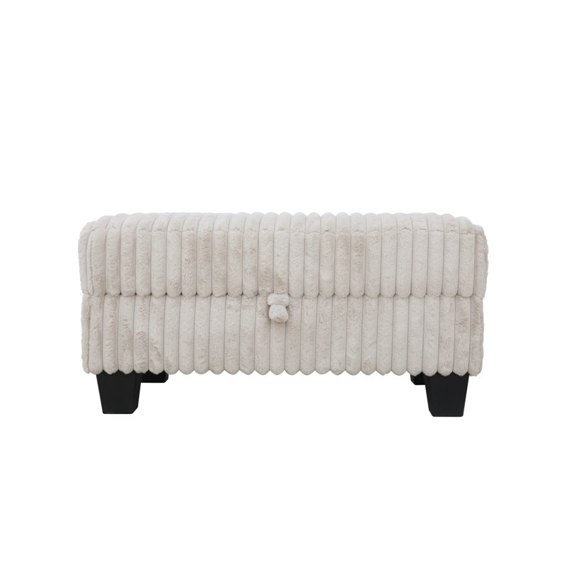 Vega Storage Ottoman, Beige