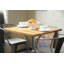 Solid Wood Top Metal Base Dining Table-41761731