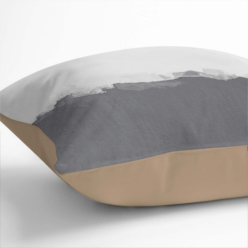 Square Throw Cushion, Stone, 40cm H x 40cm W x 15cm D