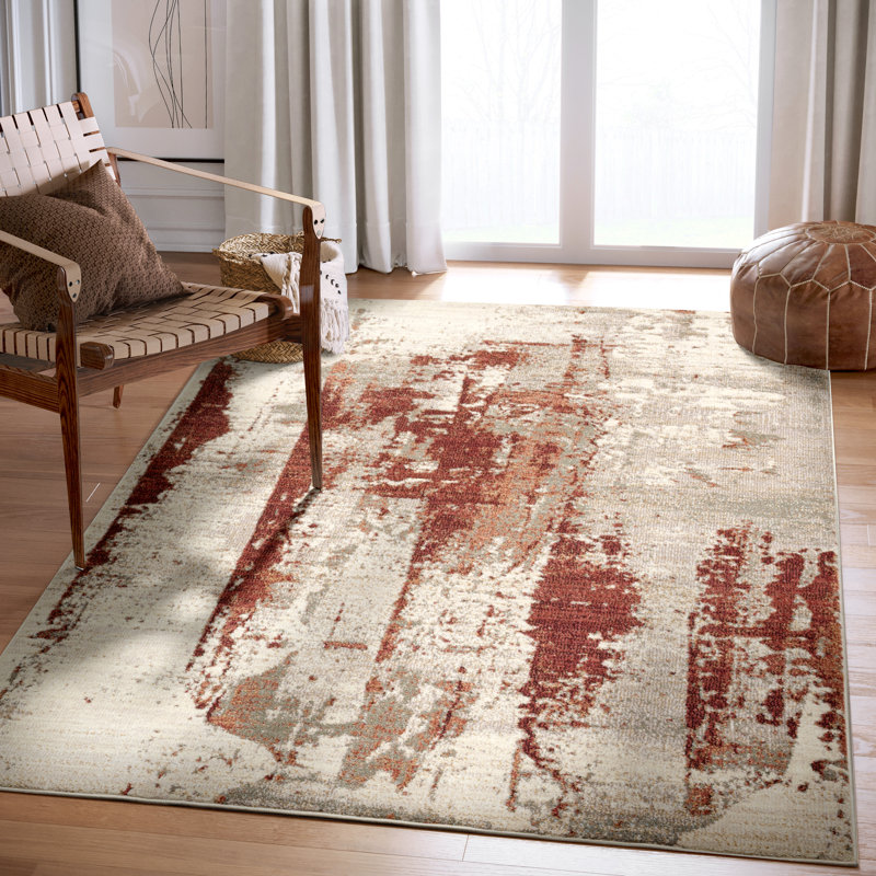 Tapis beige Asif Southwestern, Rectangle 6 pi x 9 pi