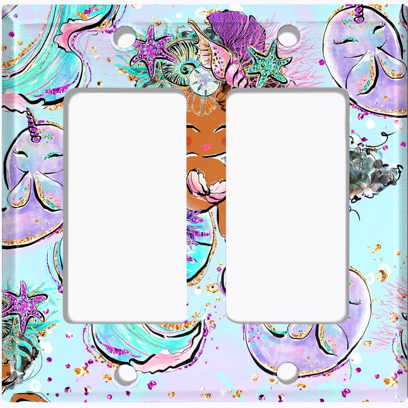 Patterned 2 - Gang Rocker Standard Wall Plate
