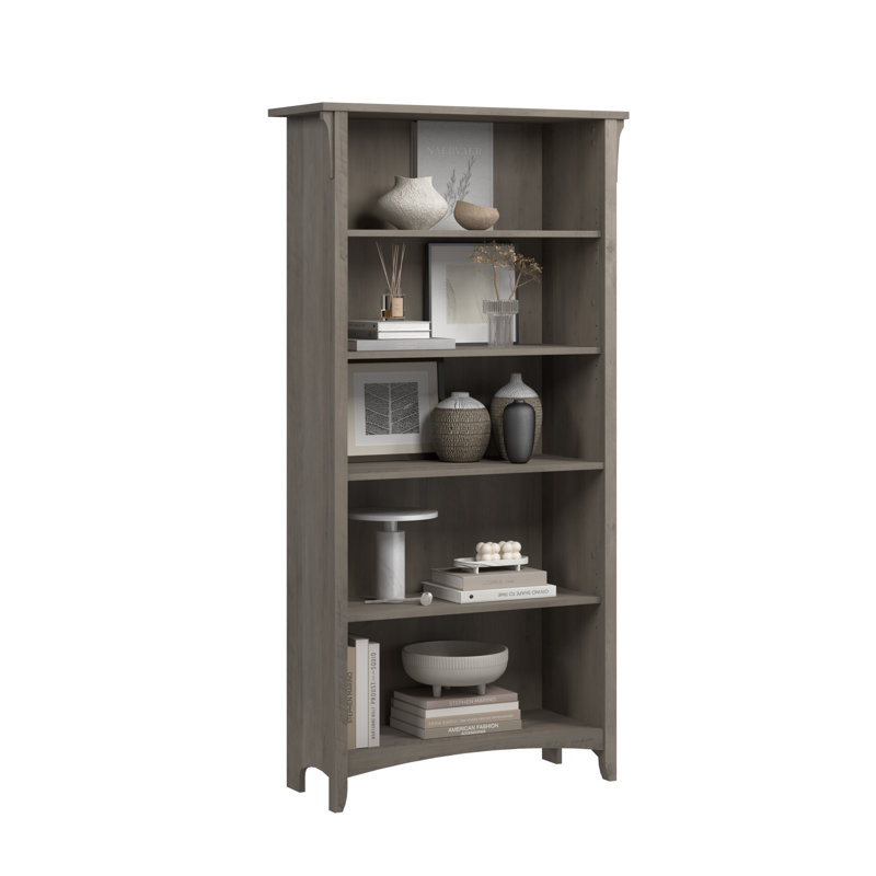 Tall 5 Shelf Bookcase in Driftwood Gray, Driftwood Gray