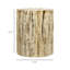 Table de bout décorative en béton, conception d'arbre avec grain de bois, à l'intérieur et à l'extérieur, hauteur du grain latéral de 16,9 po de hauteur, hauteur, 198 lb