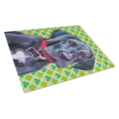 Planche à découper en verre st. chiot st. patrick Shamrock Lucky Irish