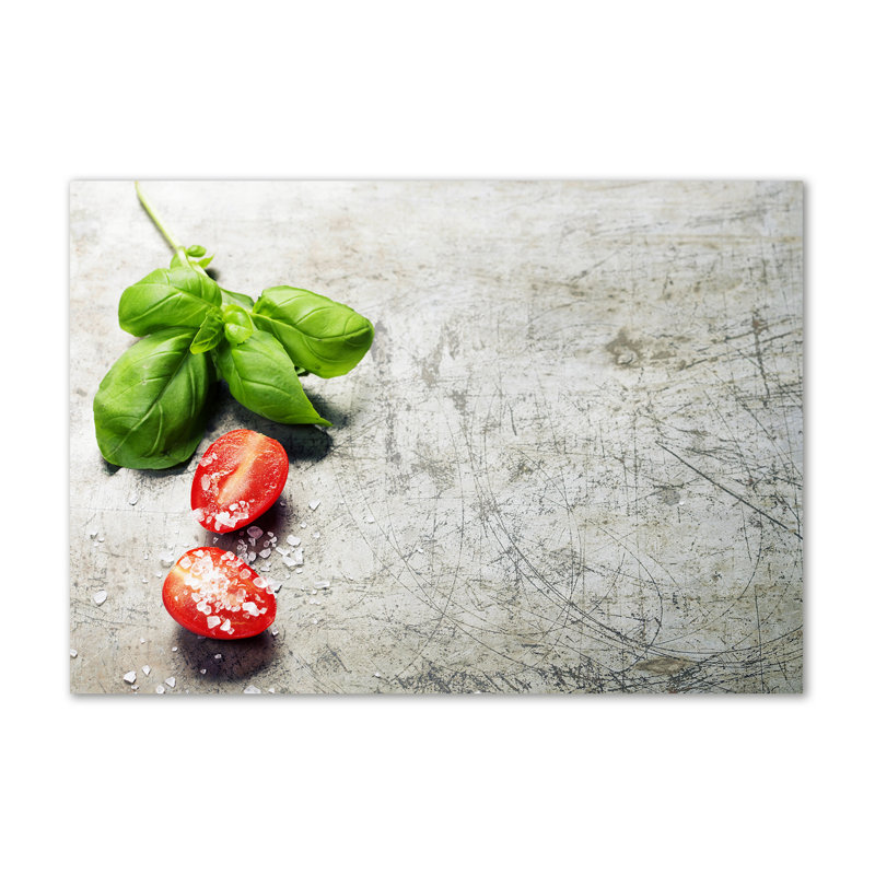 Tomatoes And Basil - Print, 70"H x 100"W x 2"D, Canvas