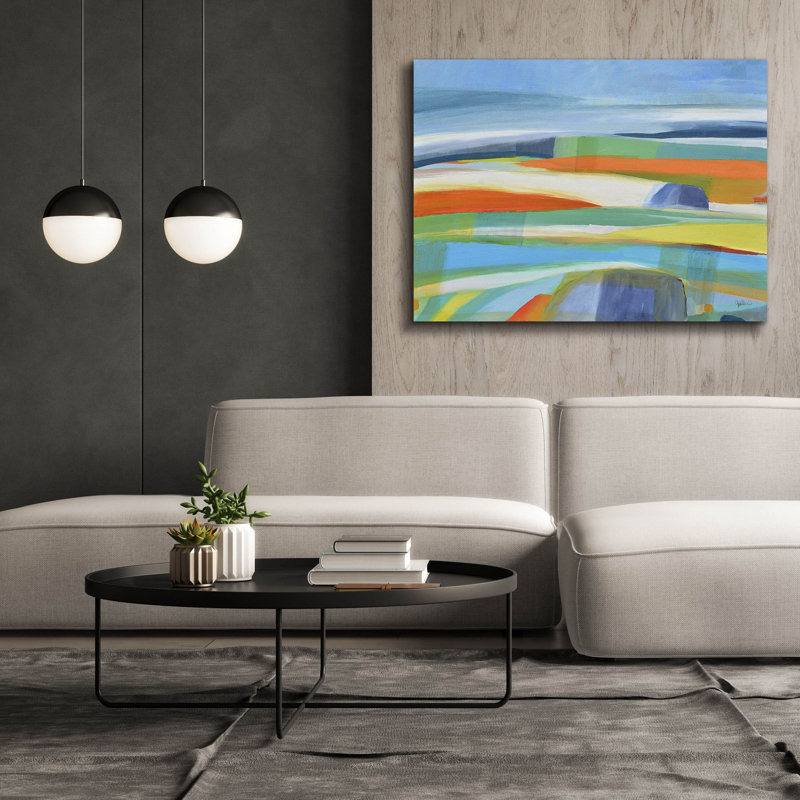  «Drifting Horizons No. 1» par Jan Weiss, art mural sur toile, 54 po x 40 po, H 40 po x l 54 po