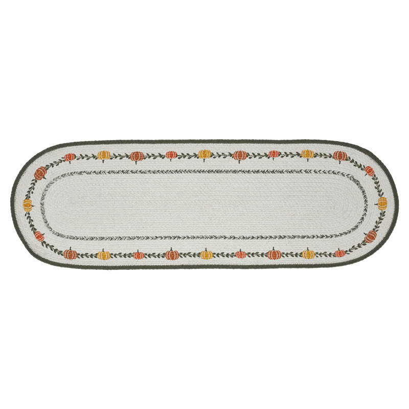 Pumpkin Bounty Stencil Runner, 12" W x 36" L