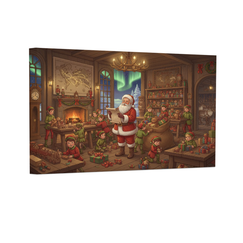 Noël, père Noël, atelier, elfes, artisanat, cadeaux