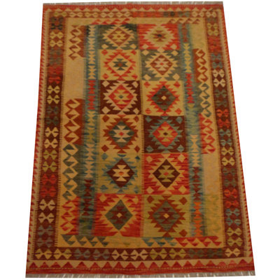 Tapis rouge tissé à la main Azpeitia
