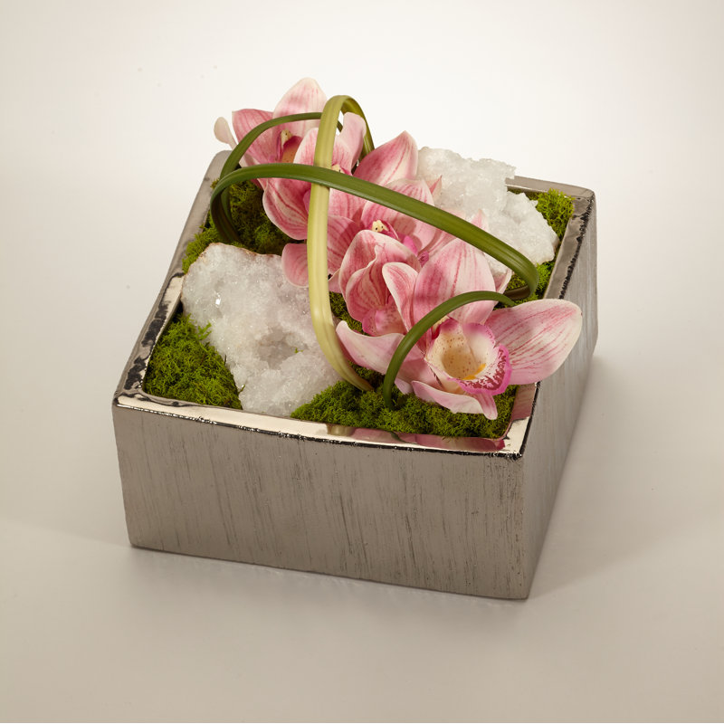 Orchids Floral Arrangement in Planter