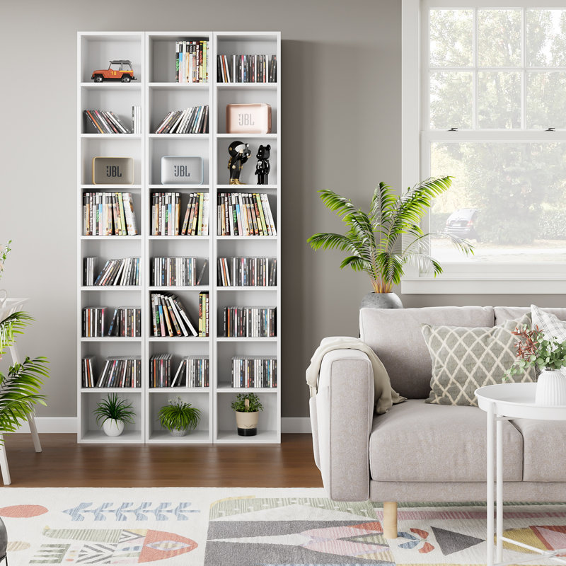 Gracyn 8-Tier Narrow Bookshelf | Adjustable Shelves