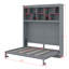 Grand lit escamotable mural avec tablettes supérieures et port USB-21451638