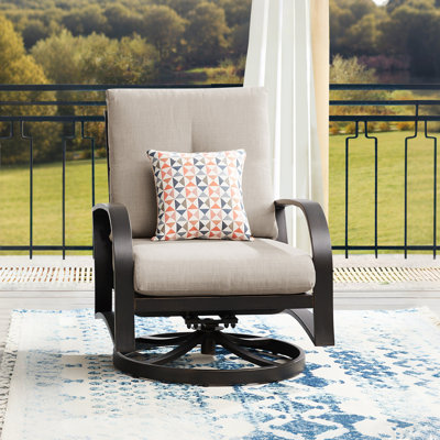 Fauteuil pivotant avec coussins Sunbrella