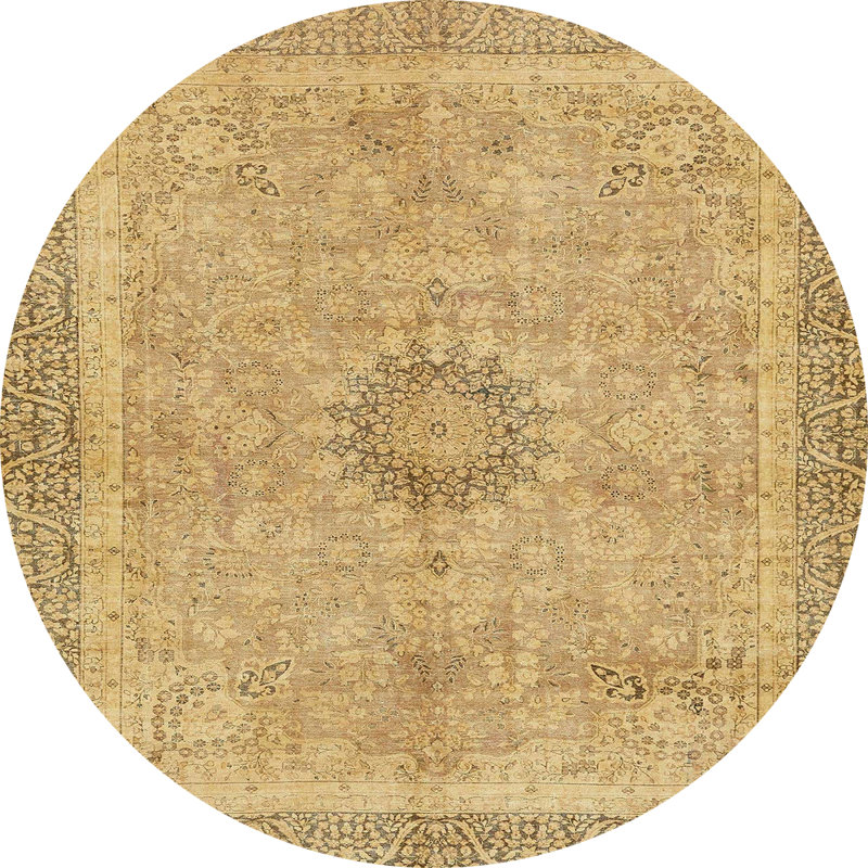 Abstract Indoor Rug, Round 8'