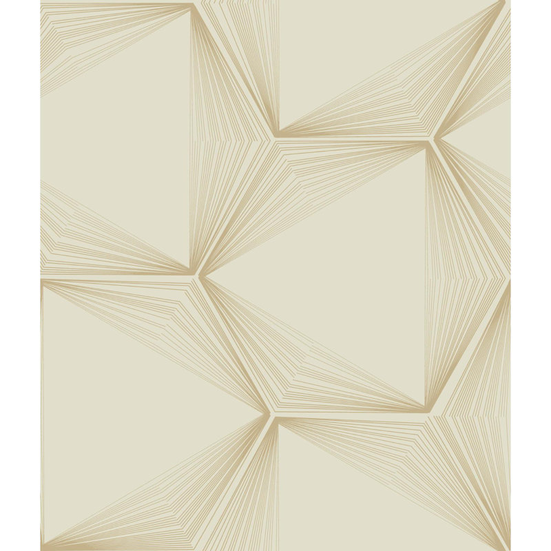 Double rouleau abstrait Shahan, Sable / or