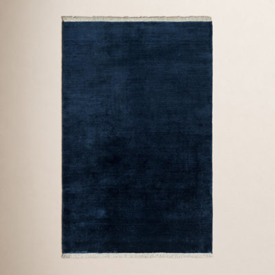 Clio Hand Loomed Wool Navy Rug