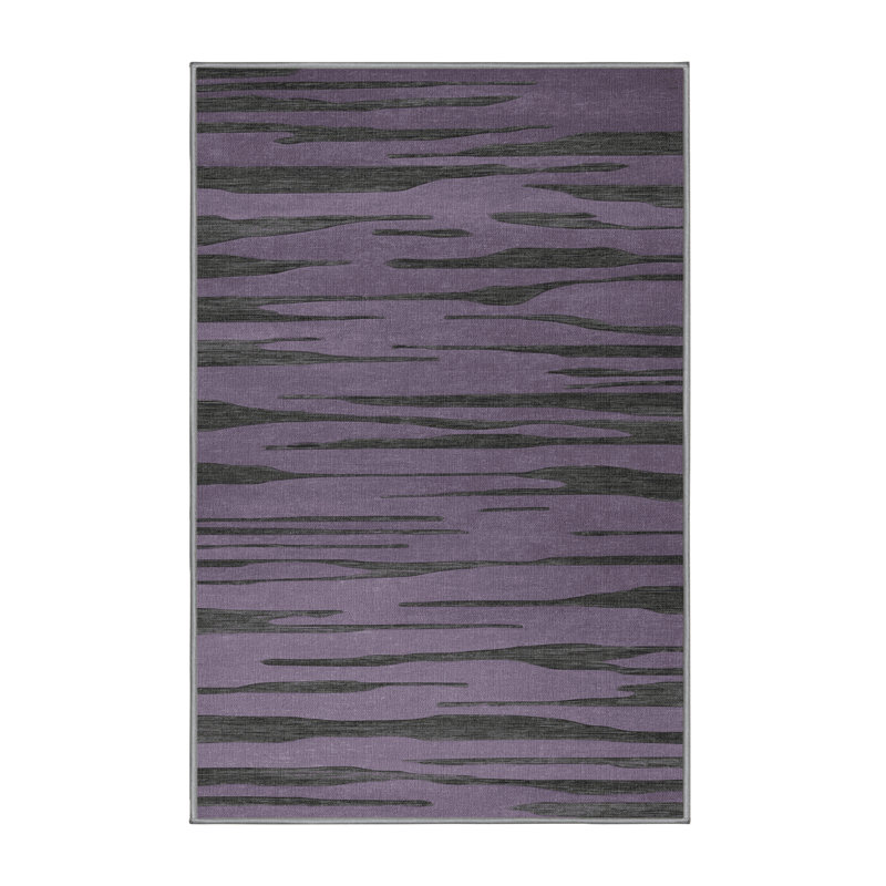 Tapis mauve lavable à la machine, Tapis de couloir 2 pi x 5 pi