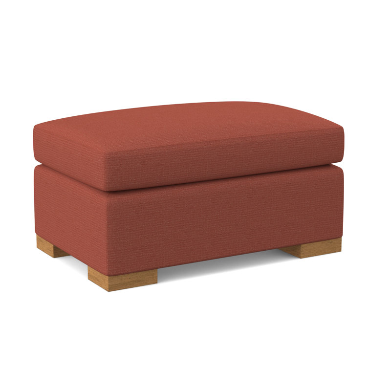 Elkins Ottoman, Amber, Maya Cyan