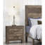 Table de chevet pour chambre à coucher, 2 tiroirs avec poignées en métal intrigantes-896015072