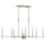 Lustre transitionnel linéaire à 8 lumières de style bougie avec détails en cristal Christofer-77415943