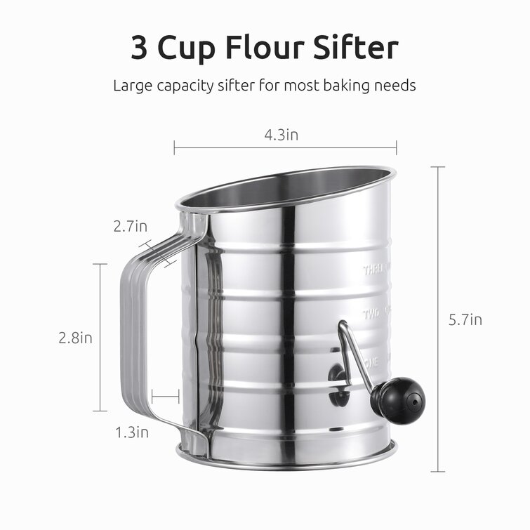 OXO SoftWorks- Stainless Steel - Flour Sifter WITH 2 COVERS!