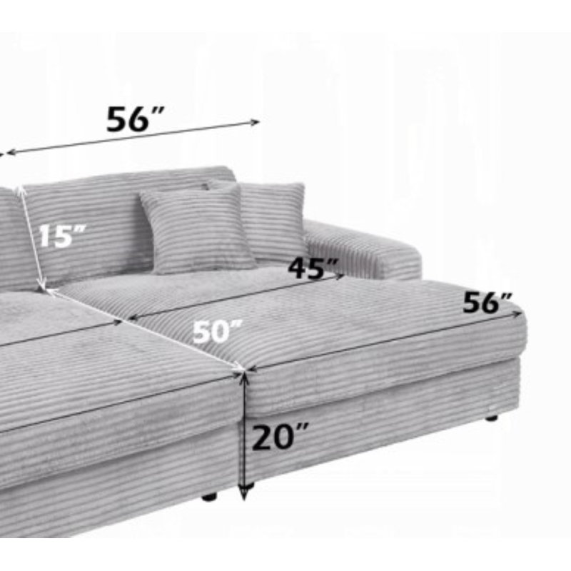 Canapé modulaire Hilde avec 2 coussins Hilde