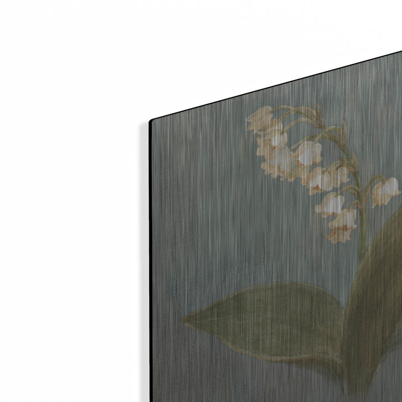 Lark Manor ™ «Cottage Lily Of The Valley» par Danhui Nai, art mural en métal, H 12 po x l 12 po