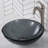 Glass Circular Vessel Bathroom Sink-10363220