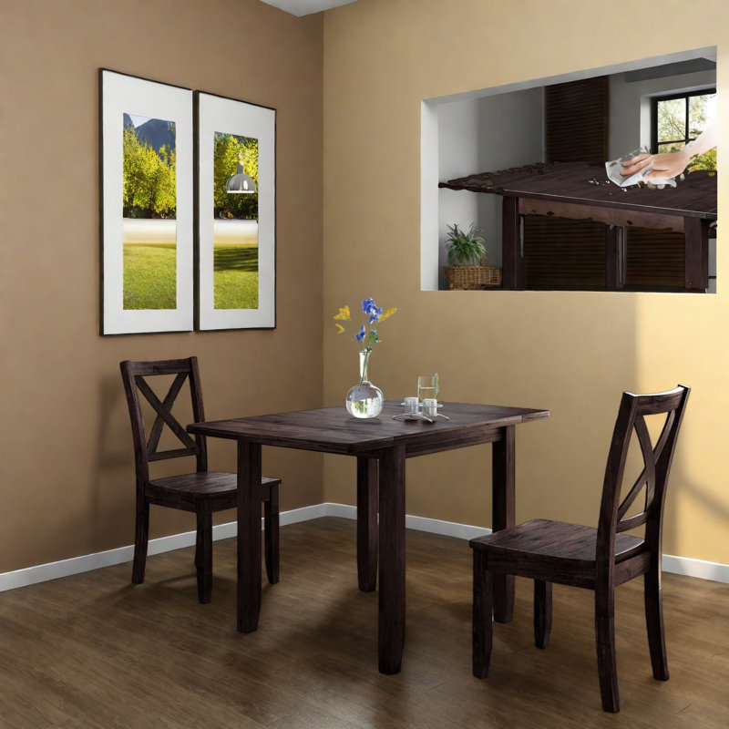 Ensembles de tables de salle à manger modernes et peu encombrants, fabrication en bois de qualité supérieure pour les petites cuisines