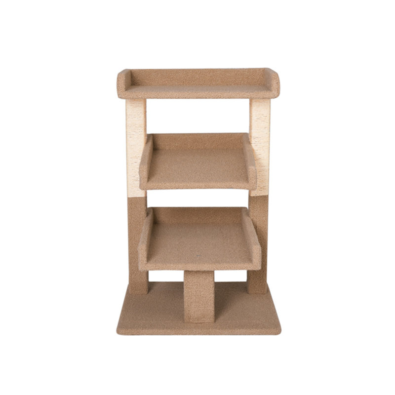 Totnes  3-Tier Cat Tree Tower; Cat Condo with Perch; Sturdy Cat Towers for Large Cats Indoor, Beige