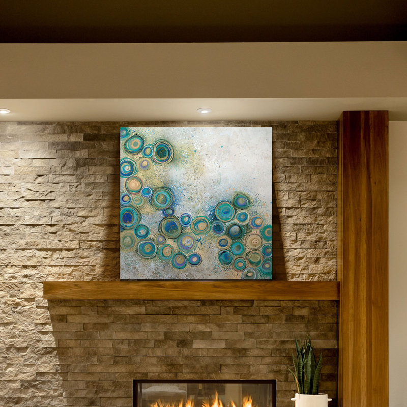« the wide eaux », peinture sur toile tendue, H 10 po x l 10 po x P 1,5 po