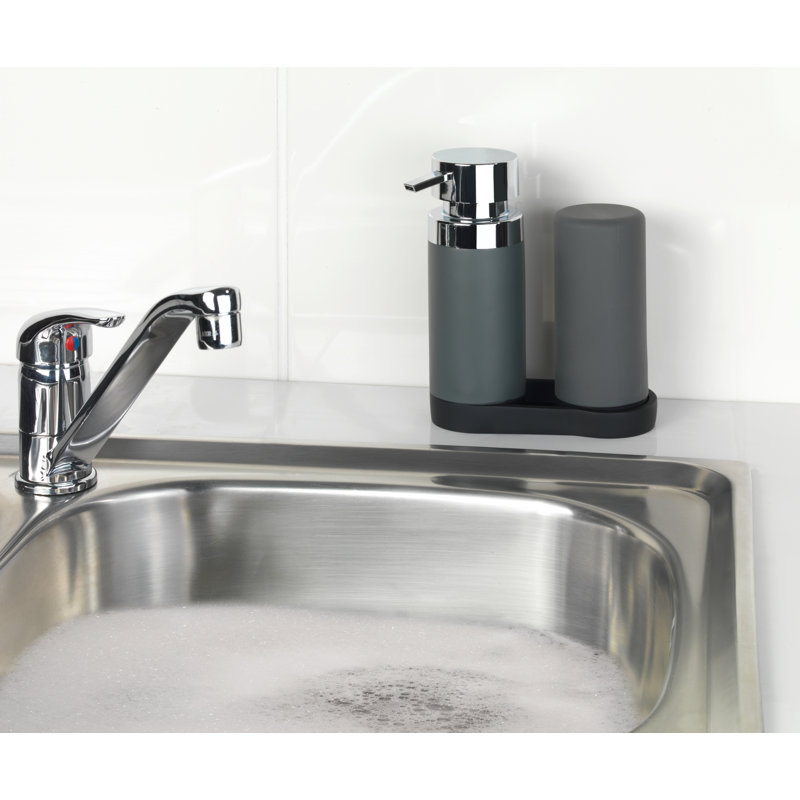 Abirad Soap Dispenser, Grey/Brown/Blue