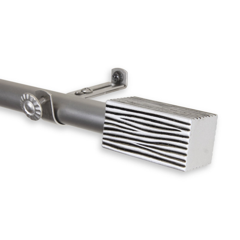 Tringle à rideaux simple Anzalone, Nickel satiné, l 48 po à 84 po