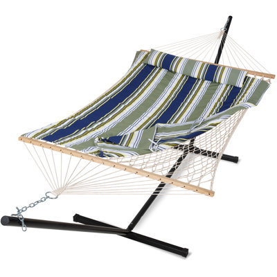 Mejias 2 Person Spreader Bar Hammock with Stand
