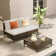 McBain Armless Wicker Sofa*2 And Coffee Table
