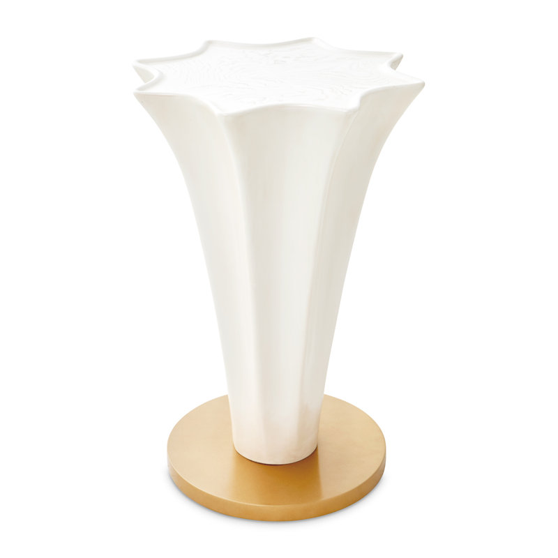 La Terrazza Chairside Table - Silver Mist, Cream
