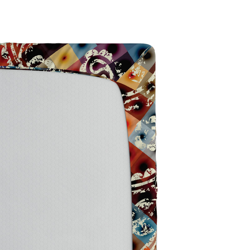 Drap-housse en microfibre à motif cachemire, Drap-housse simple TG