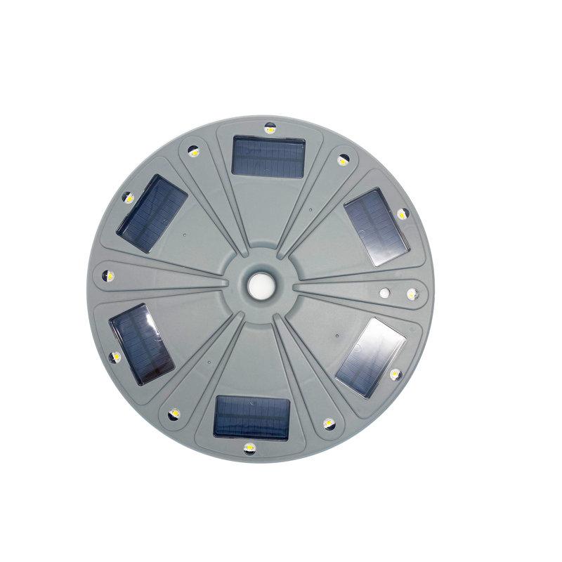 Base de jardinière 15 "avec éclairage solaire - Gris, Gris