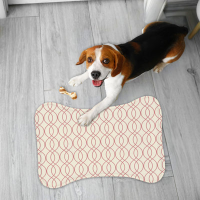 Tapis rouge et beige - 1 pièce