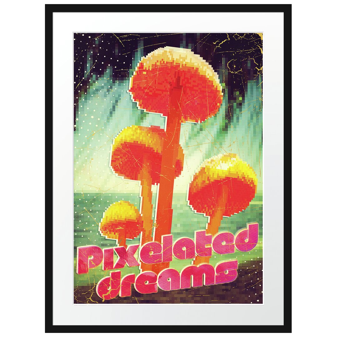 Gerahmtes Poster Pixelated Dreams