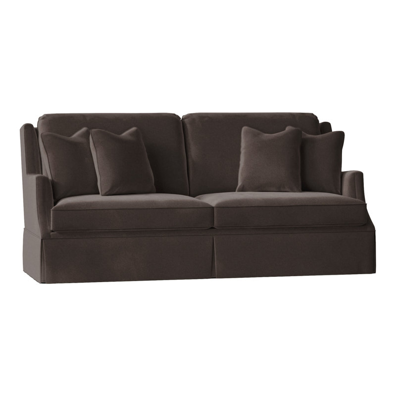 Savannah 87.5" Round Arm Sofa with Reversible Cushions, 9953 Mink Polyester