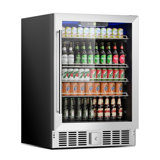Beverage Refrigerator Cooler, 166 Can/5.3 Cubic Feet Mini Fridge With Glass Front Door, Digital Display Small Refrigerator With Adjustable Shelves For Soda, Beer Or Wine