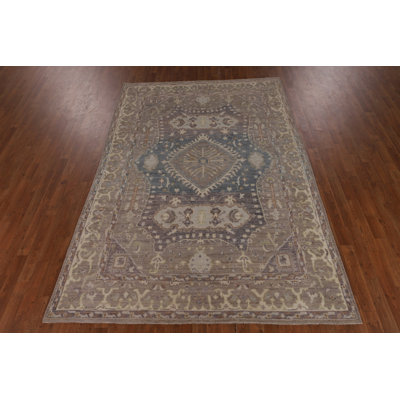 Vegetable Dye Oushak Turkish Area Rug 6x9