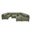 Canapé modulaire surdimensionné en forme de U en cuir véritable avec sièges profonds et conception modulaire-133141008