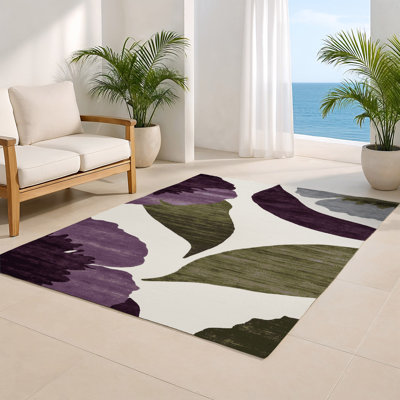 Watercolor Gray Indoor and Outdoor Area Rug