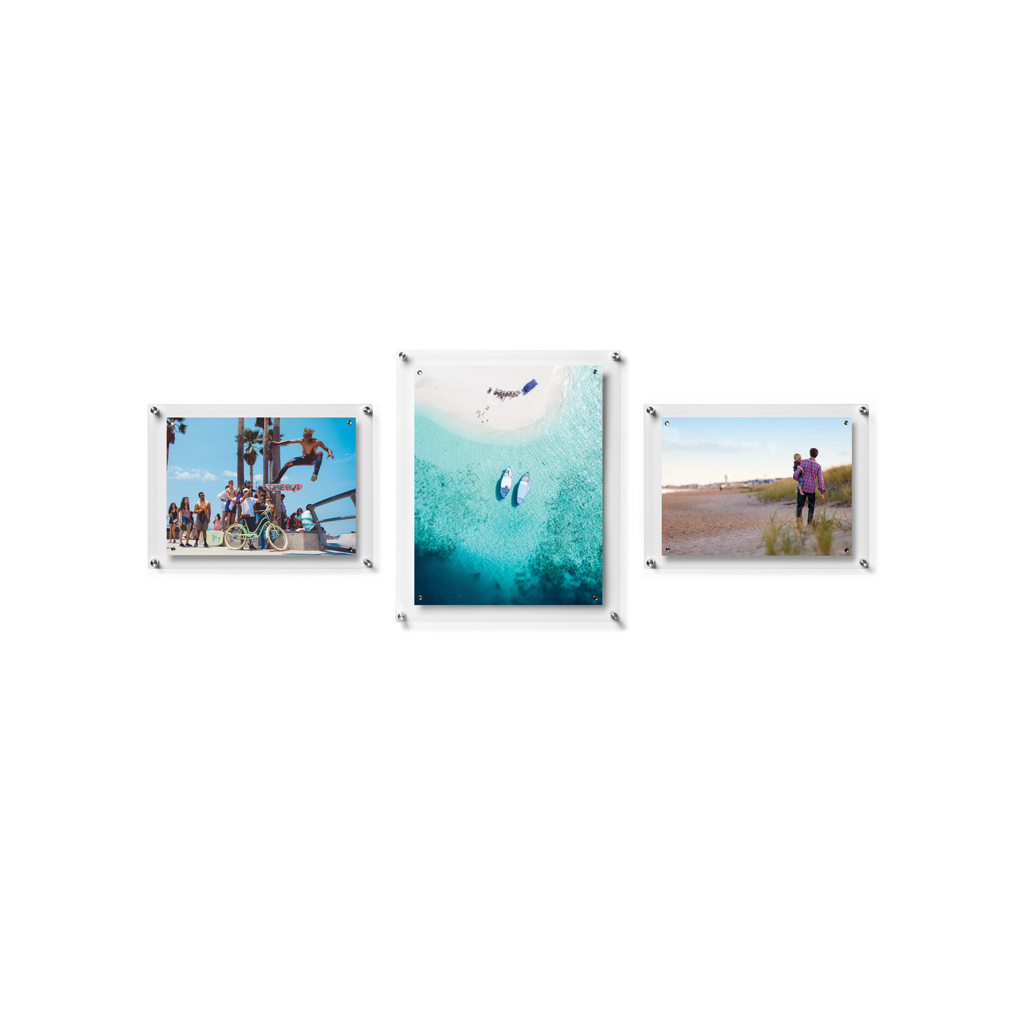 Triple Combo Picture Frame Set, Silver 