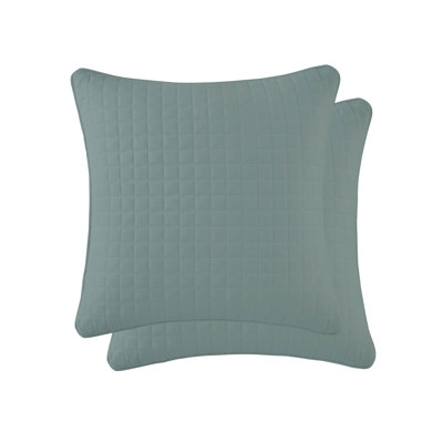 Deux housses de taie décorative matelassées en microfibre brodées Vilano Springs
