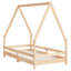 Kids Bed Frame Solid Wood Pine-376840382