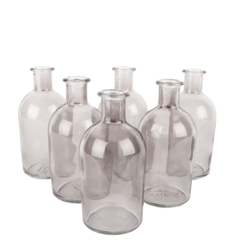 Lacarvia Glass Decorative Bottle, Smoke Gray