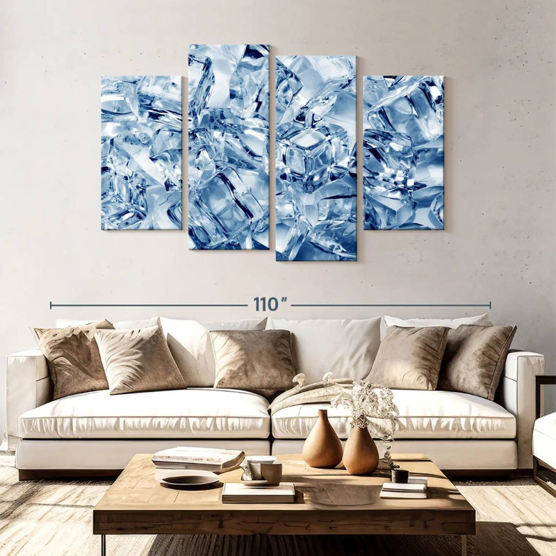 Arney, cubes de glace, abstrait, H 54 po x l 84 po